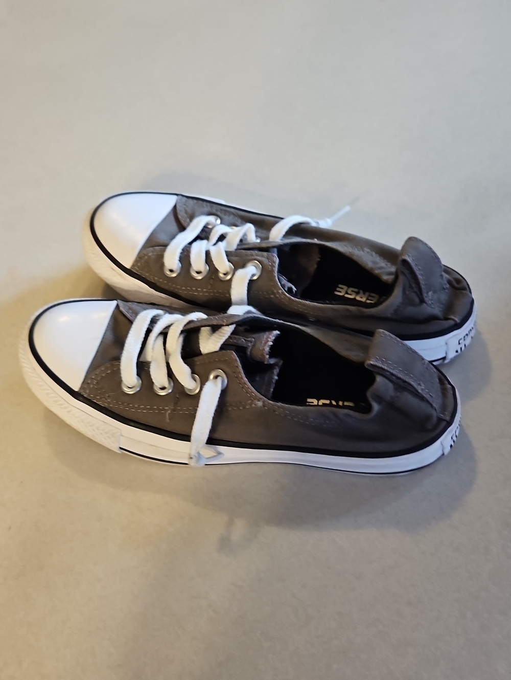 Converse Gray Slip Ons